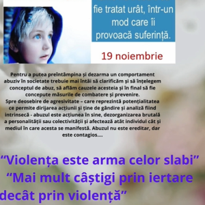Ziua internaţională de prevenire a abuzului faţă de copii